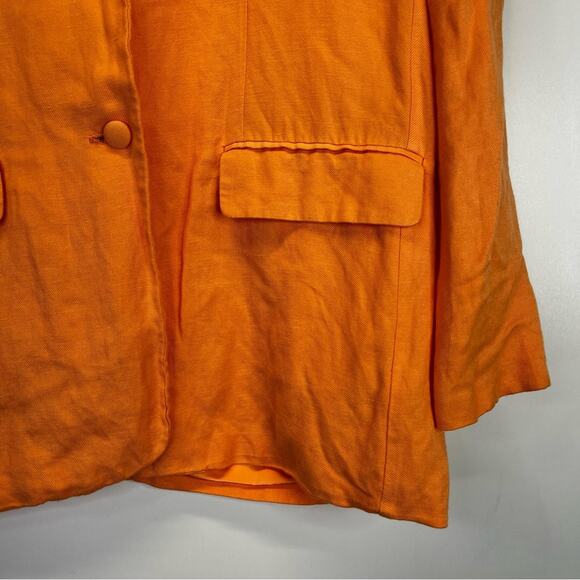 Ashley Park x RTR Linen Blend Blazer jacket orange - M - Picture 7 of 13